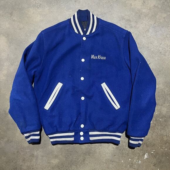 Vintage 60s Blue Alpha Eagles High School Varsity Jacket - Picture 1 of 4